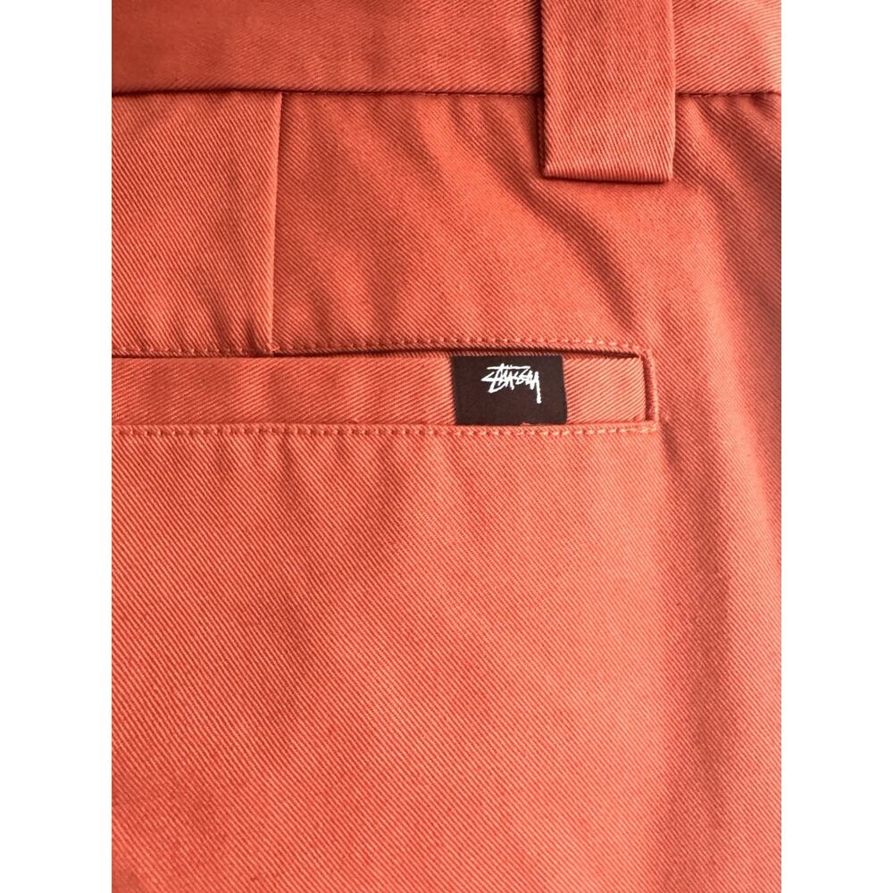 Stussy Vintage MENS cropped straight leg modern pants NWT size 32 burnt orange - Picture 3 of 11